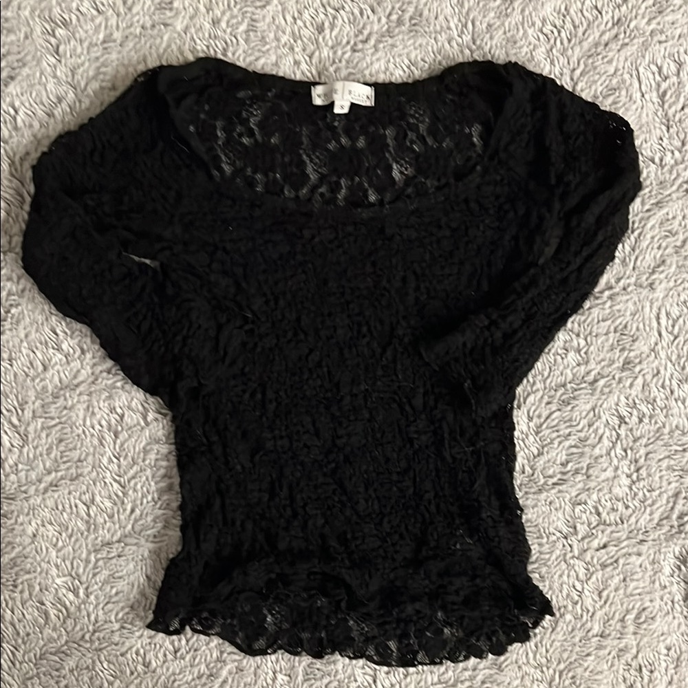 White House, Black market Black Lace Women's Top